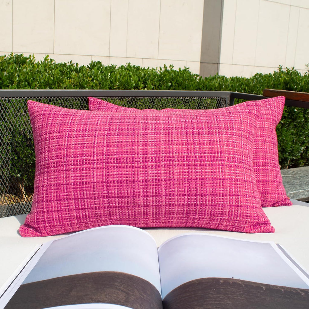 Kevin Textile Pack of 2 Valentines Decorative Outdoor Waterproof Pillow Covers Garden Cushion Sham Throw Pillowcase Shell for Patio Tent…