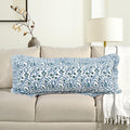 Cottonprintclub CPC Hand Block Print Ocean Vine Ruffle Sham Pillow Cover 36" x 14" inch Hidden Zipper Decorative Pillowcase for Couch, Bed,…