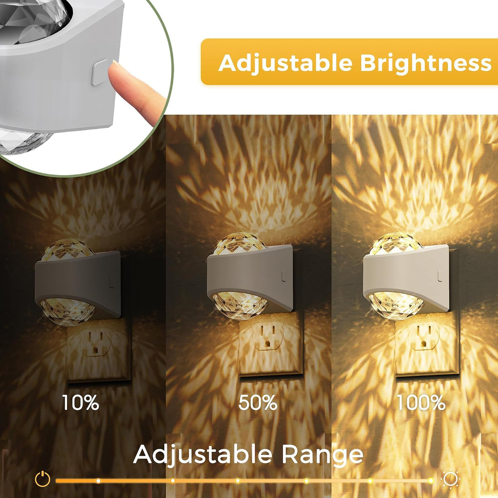 L LOHAS LED Projector Night Light, 2Pack Night Lights Plug into Wall with Dusk to Dawn Sensor,3000K Soft White Projector Nightlight for…