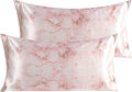 Ntbay 2 Pack Satin King Pillowcases for Hair and Skin, Luxurious and Silky Marbling Printed Pillow Cases with Envelope Closure, 20x36 Inche…