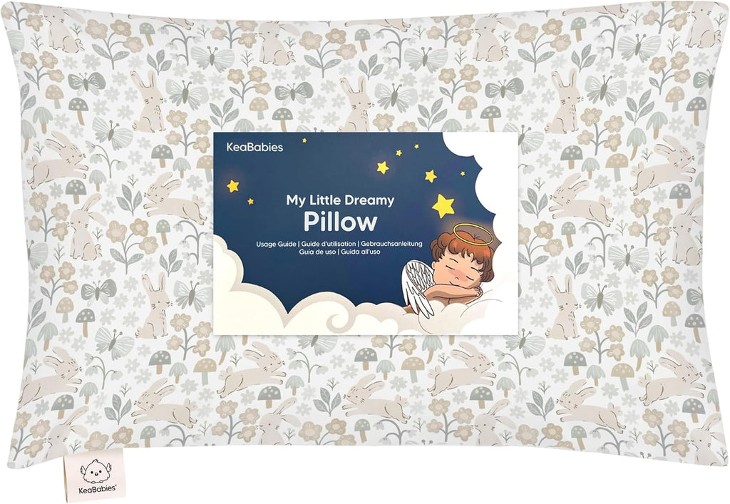 Toddler Pillow with Pillowcase - 13x18 My Little Dreamy Kids Travel Bed Pillows for Sleeping, Organic Cotton Small Pillowcase, Soft &…