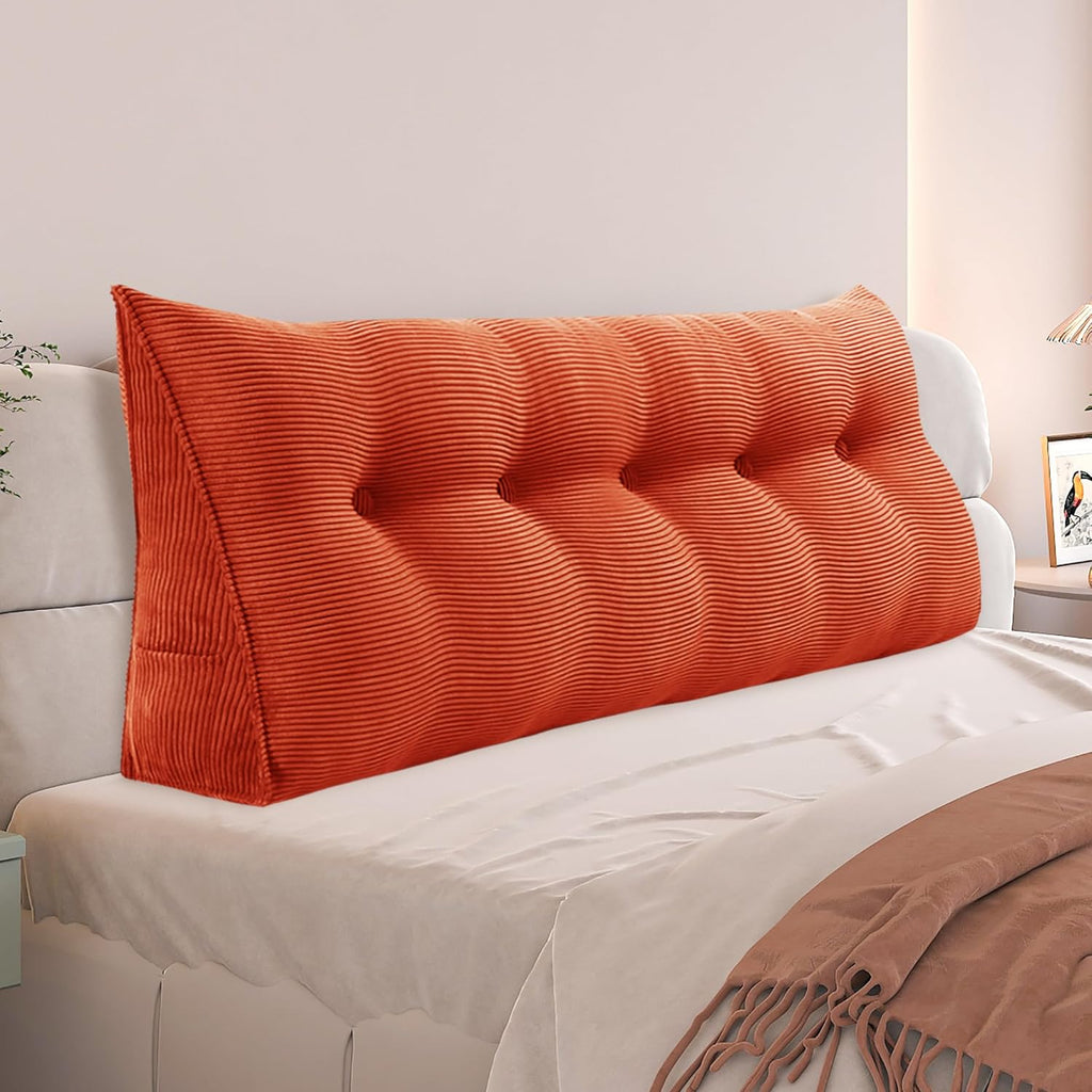 Daneey Headboard Wedge Pillow Bed Wedge Pillow for Headboard Bolster Reading Pillow for Bed Back Pillow for Sitting in Bed Wedge Pillow…
