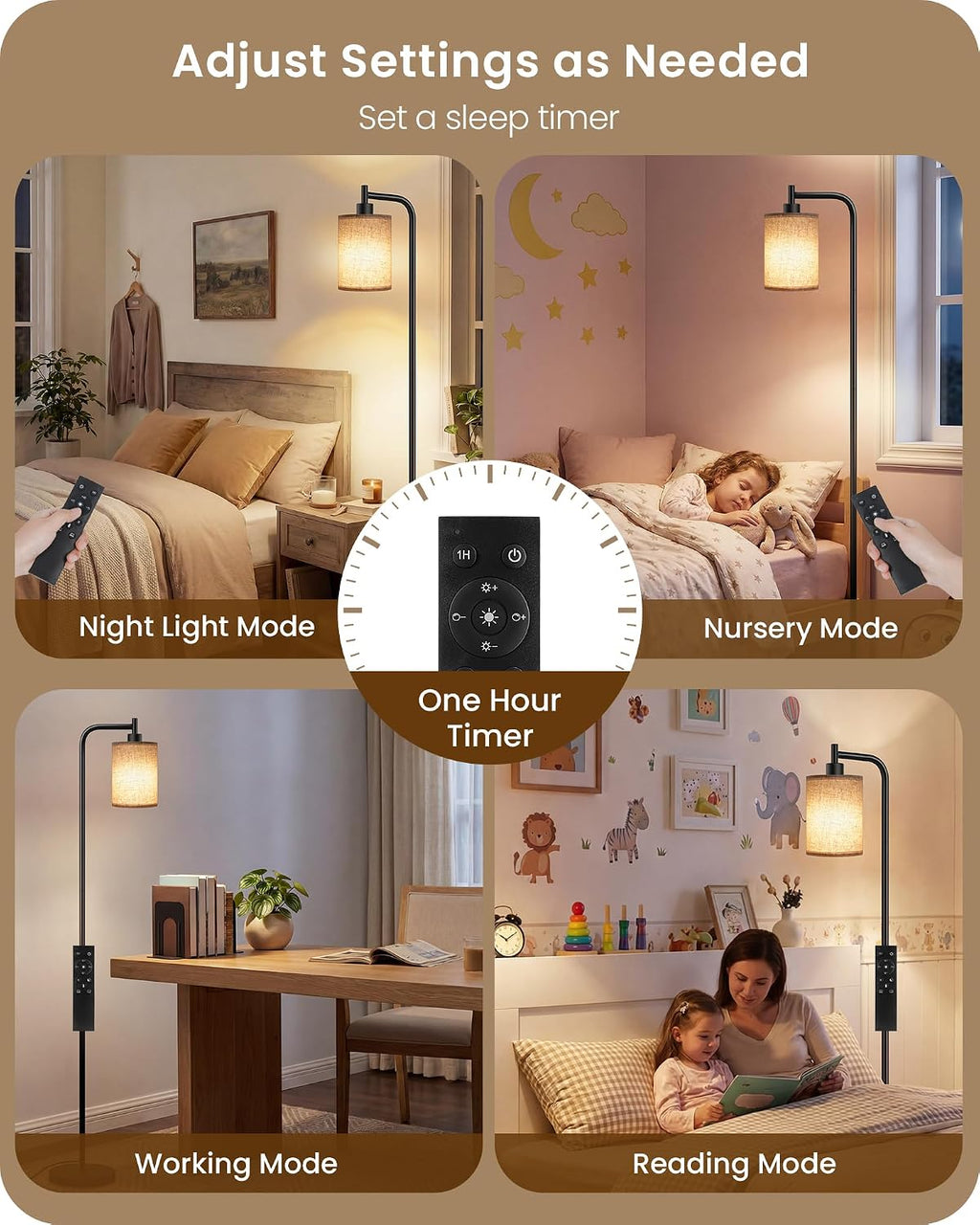 2Pack Dimmable Floor Lamp for Living Room with Remote and Foot Switch, Modern Standing, Corner Lamp,10W Bulb 3 Color Temperatures, for…