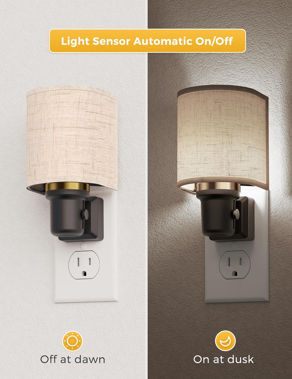 L LOHAS LED Bright Night Lights Plug into Wall, Plug in Night Light Dimmable, Daylight White, Decorative Nightlights Plug in Wall, Light…