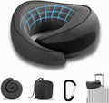 SZXYX Travel Pillows for Airplanes, 100% Pure Memory Foam Neck Pillow for Airplanes, Comfortable Breathable Cover, 360° Support Stowable…