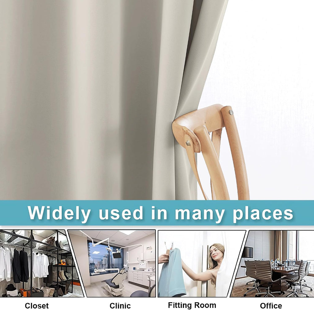 Rybhome RYB HOME Blackout Curtains Room Divider, Total Privacy Wall Divider Screens Large Window Decor Sound Proof for Living Room Bedroom…