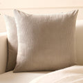 EncasaXO Encasa XO Corduroy Throw Pillows Covers 20"x20", Set of 2 Soft Textured Striped Boho Pillow Covers | Decorative and Cozy Cushion C…