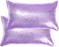 Poise3EHome 12x20inches Sequin Throw Pillow Covers Decorative Pillow Covers for Couch, Bed, Living Room, Christmas (Lavender, 2PCS)