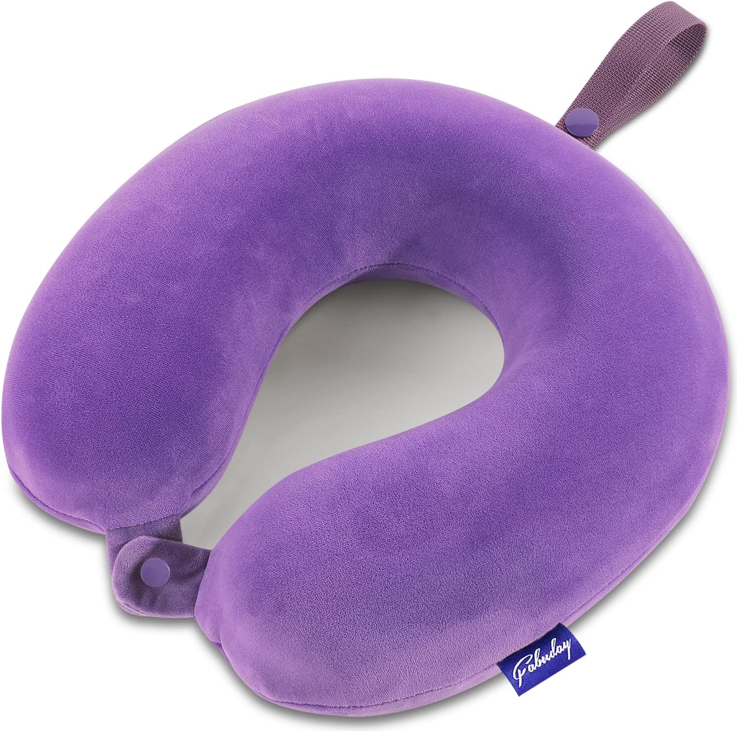 Fabuday Neck Pillow for Travel Memory Foam - Airplane Pillows for Sleeping with Attachable Snap Strap Soft Washable Cover, Flight Pillow fo…