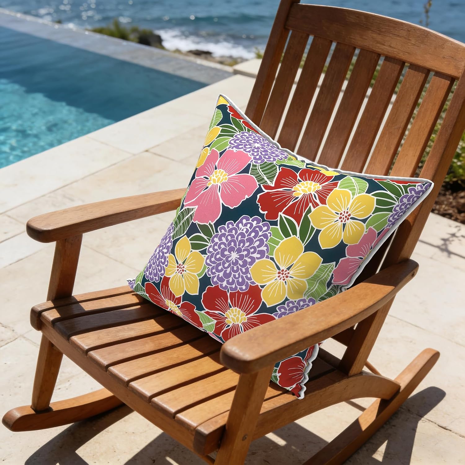 LVTXIII Outdoor/Indoor Pillow Covers, Patio Fade Resistant Throw Pillow Covers ONLY, Waterproof Farmhouse Accent Cushion Cases for Sofa…