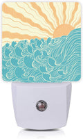Waves Night Light, Sea Landscape Sun Plug-in Night Lights with Dusk-to-Dawn Sensor for Women/Girls/Boys Gift Sleep Friendly lamp for…