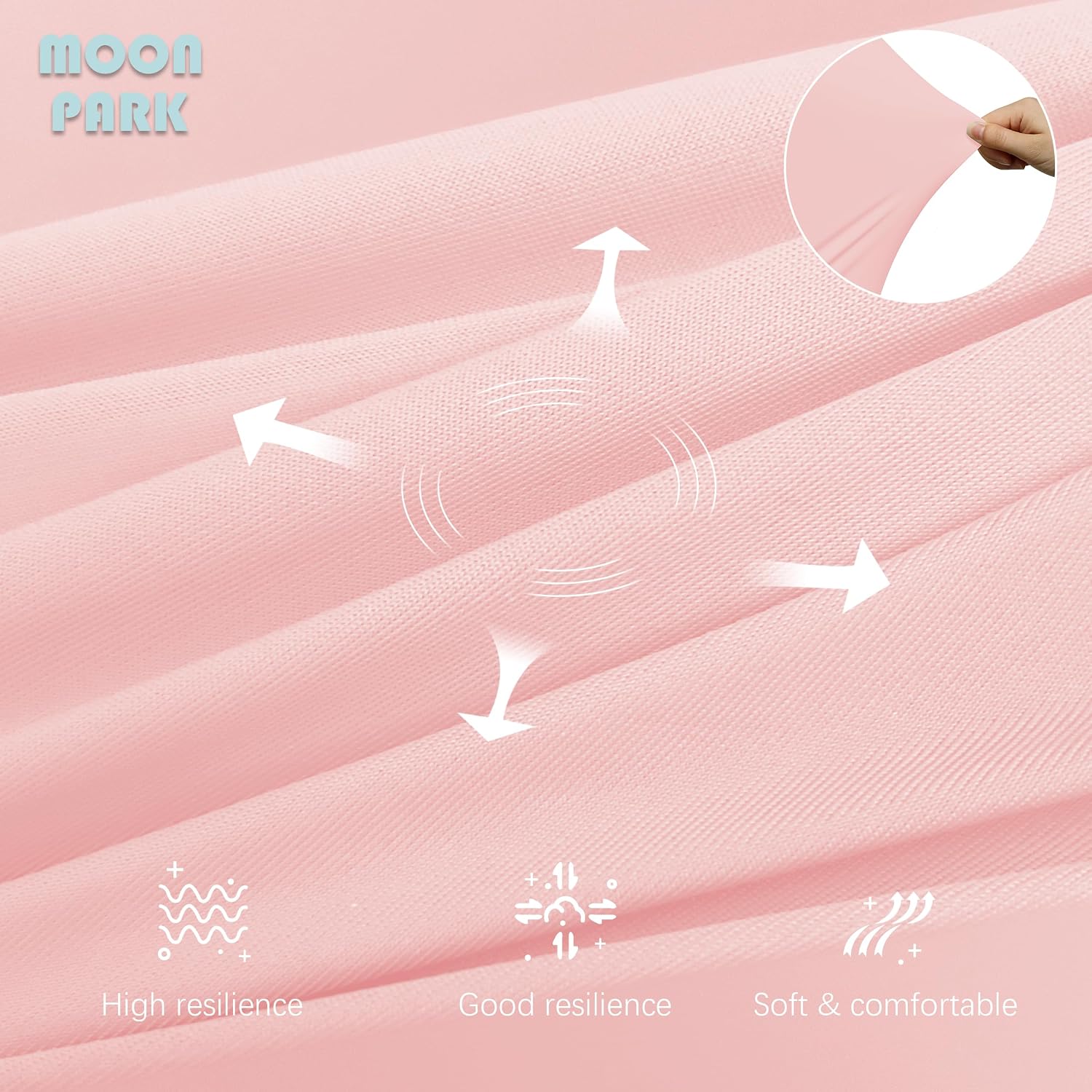 Moonpark MOON PARK Pregnancy Pillows for Sleeping - U Shaped Full Body Maternity Pillow with Removable Cover - Support for Back, Legs, Bell…