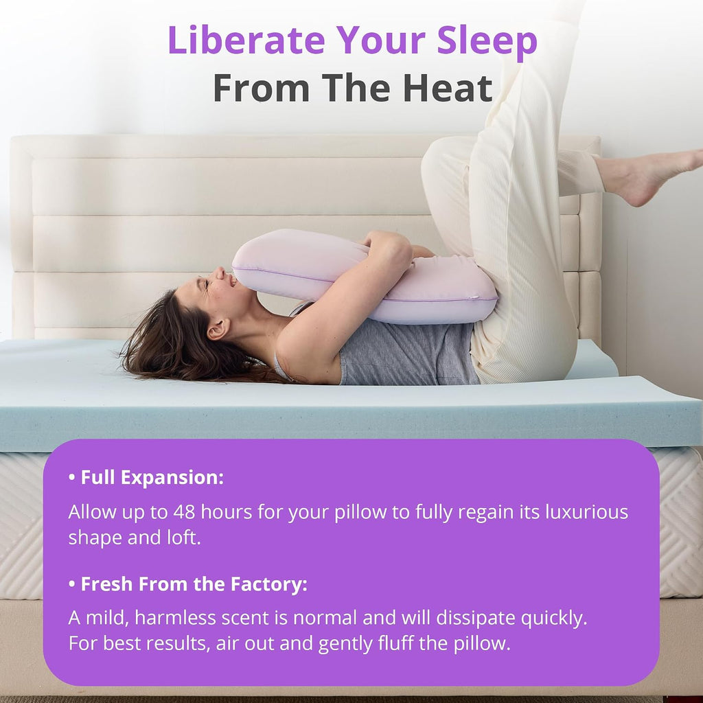Gelsea Cooling Gel Memory Foam Pillow - Reversible Design, Neck Support for Side, Back, Stomach Sleepers, Standard Size, Removable & Machin…