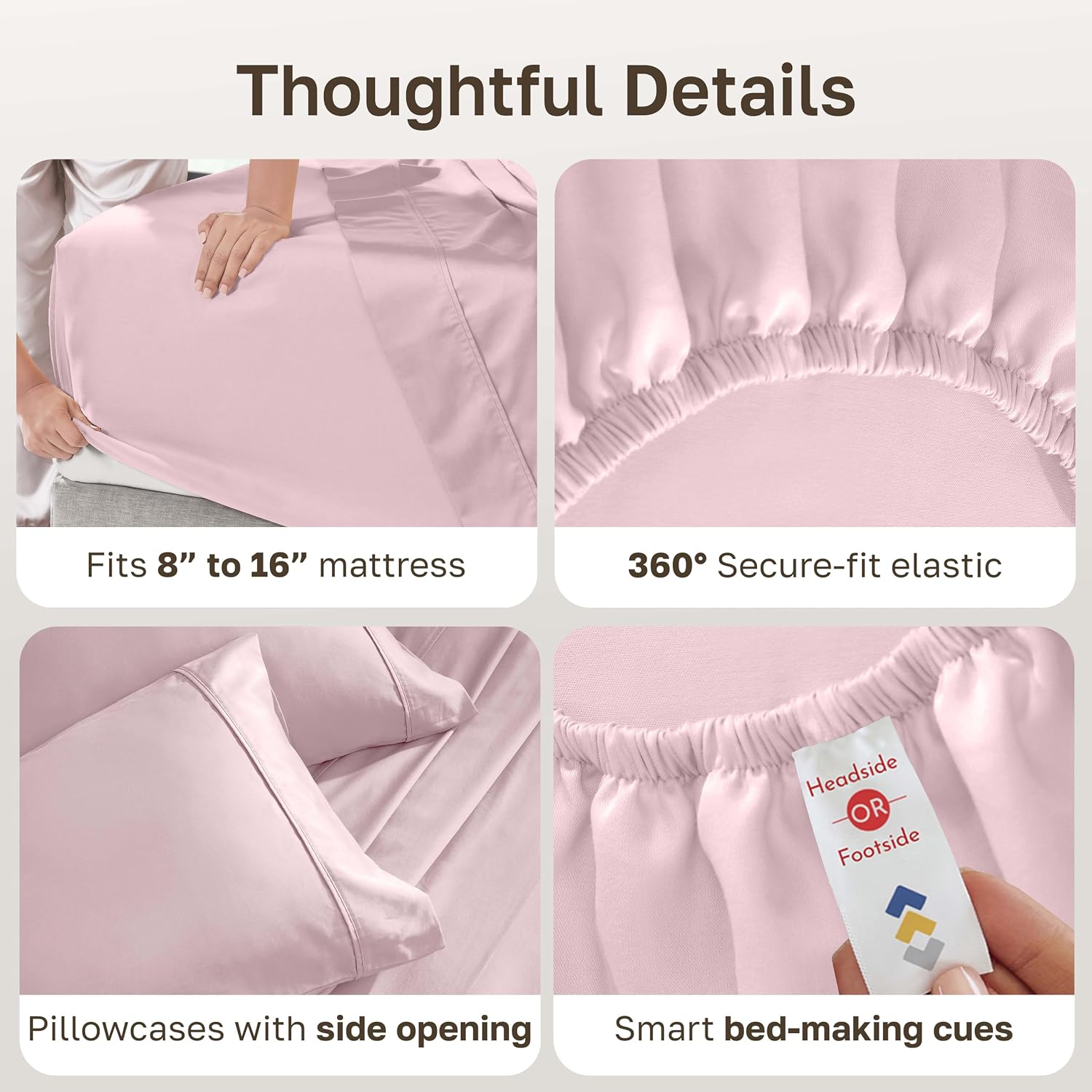CaliforniaDesignDen California Design Den Soft Queen Size 100% Cotton Sheet Sets, 400 Thread Count Good Housekeeping Award Winner, Silky Sm…