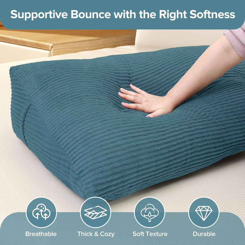 Royal Choice Headboard Pillow for Sitting Up in Bed, King Size Backrest Triangle Reading Pillow for Daybed, Supportive Bed Back Pillow for…