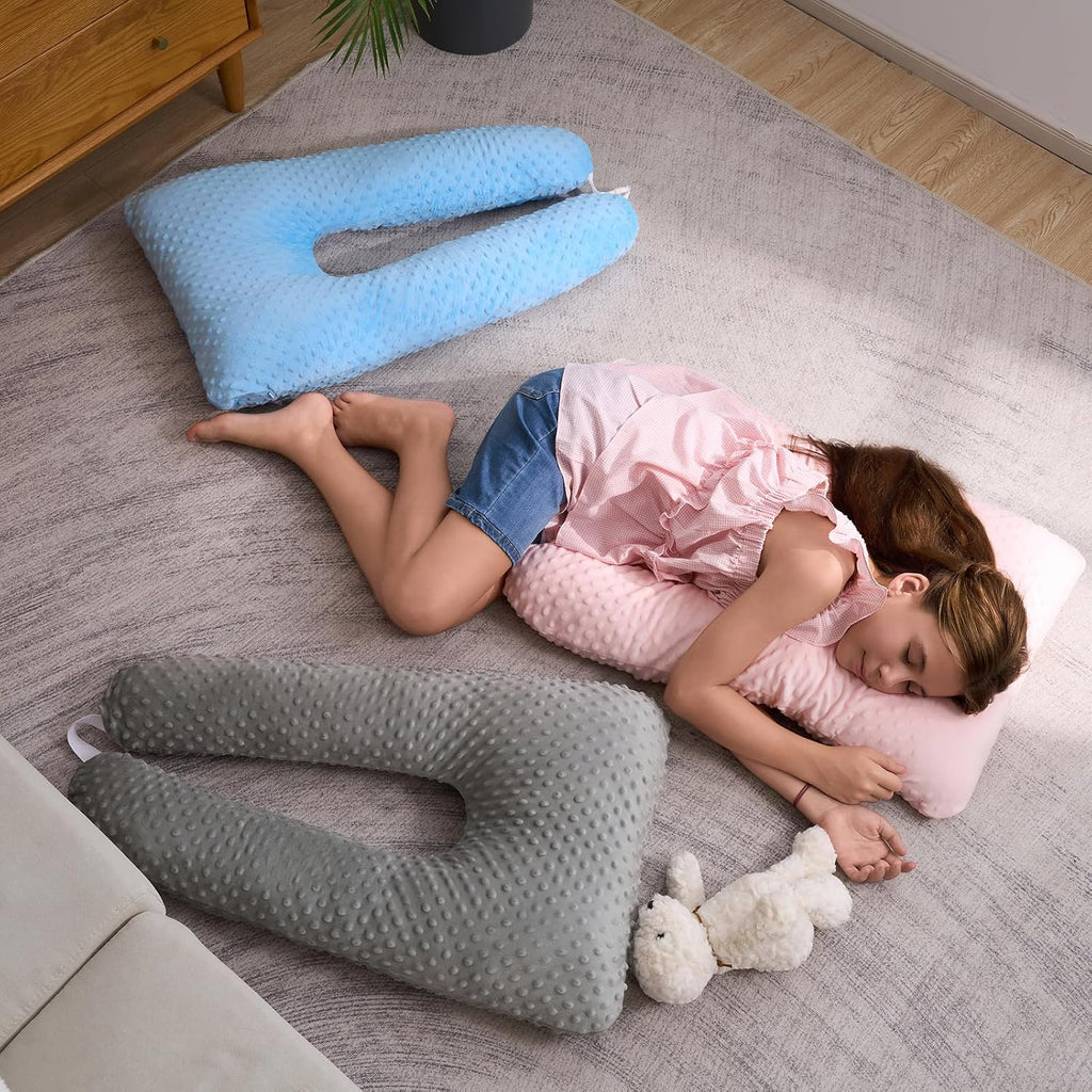 Travel Pillow for Kids Adult in Car - Pillow for Car Sleeping Ultra Large U Shaped with Removable Soft Cover Support Fix Neck and Body…