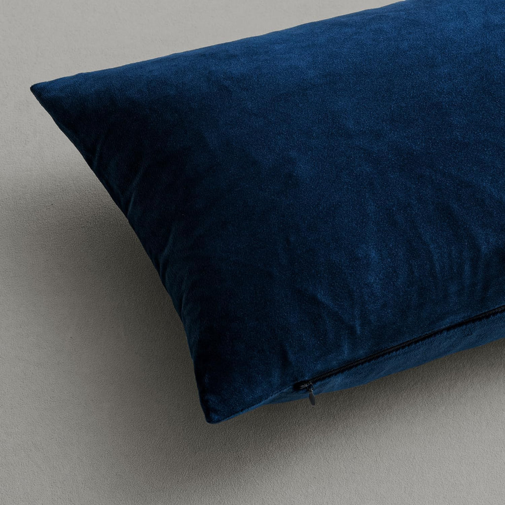 MIULEE Velvet Throw Pillow Covers 16x16 Inch, Pack of 2 - Dark Blue, Soft Solid Decorative Pillow Covers Farmhouse Modern Home Decor for…