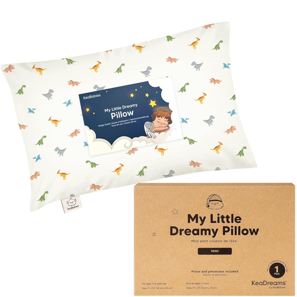 Mini Toddler Pillow with Pillowcase - 9x13 My Little Dreamy Travel Kids Pillow for Sleeping, Toddler Bed, Small, Tiny, Organic Cotton…