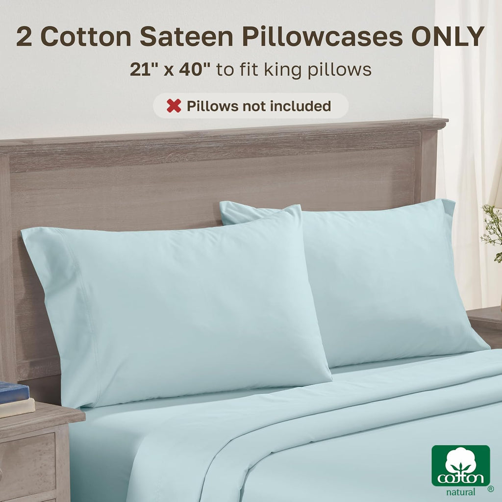 CaliforniaDesignDen CALIFORNIA DESIGN DEN Luxuriously Soft Hotel Quality 600 Thread Count, 100% Cotton Set of 2 Cases, Crisp & Cool King Si…