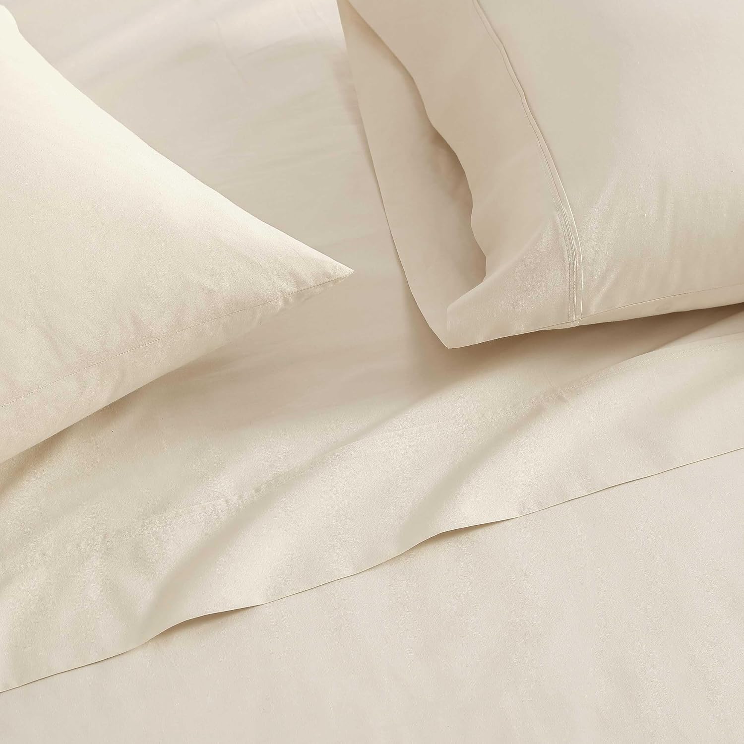 MarthaStewart Martha Stewart - Queen Size Sheets Set, Crisp & Tailored Cooling Sheets w/a Naturally Smooth Cotton Percale Lightweight Feel…