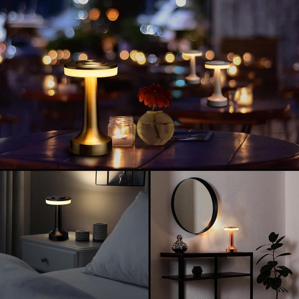 O’Bright Portable LED Table Lamp with Touch Sensor, 3-Levels Brightness, Rechargeable Battery Up to 48 Hours Usage, Night Light for Kids…