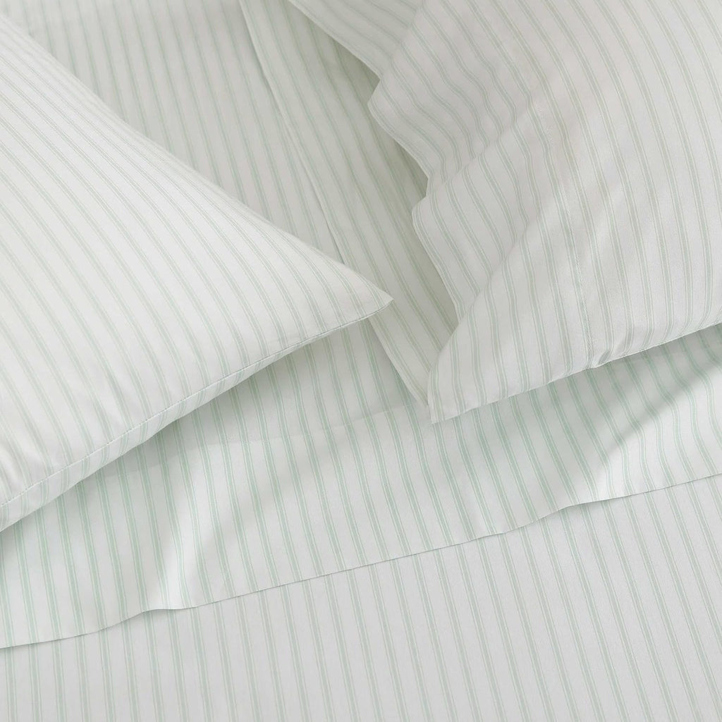 MarthaStewart Martha Stewart - Full Size Sheets Set, Crisp & Tailored Cooling Sheets with a Smooth Cotton Percale Lightweight Feel - Bed Sh…