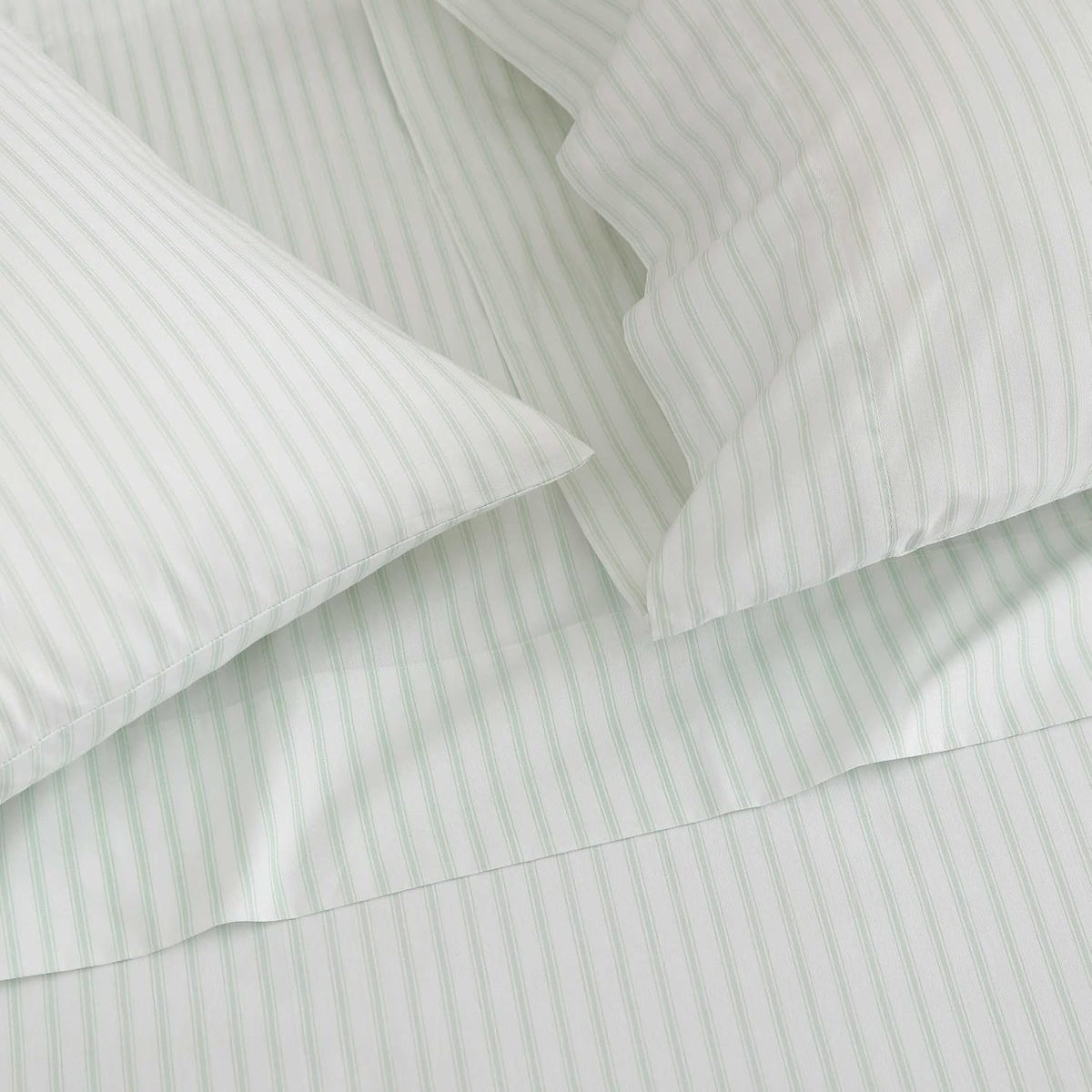 MarthaStewart Martha Stewart - Twin Size Sheets Set, Crisp & Tailored Cooling Sheets with a Smooth Cotton Percale Lightweight Feel - Bed Sh…