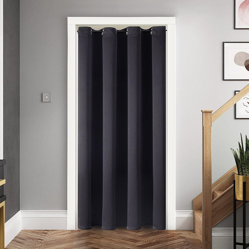 ChrisDowa Blackout Door Curtains for Doorway Privacy, Grommet Closet Curtains for Bedroom Closet Door, Thermal Insulated Temporary Doorway…