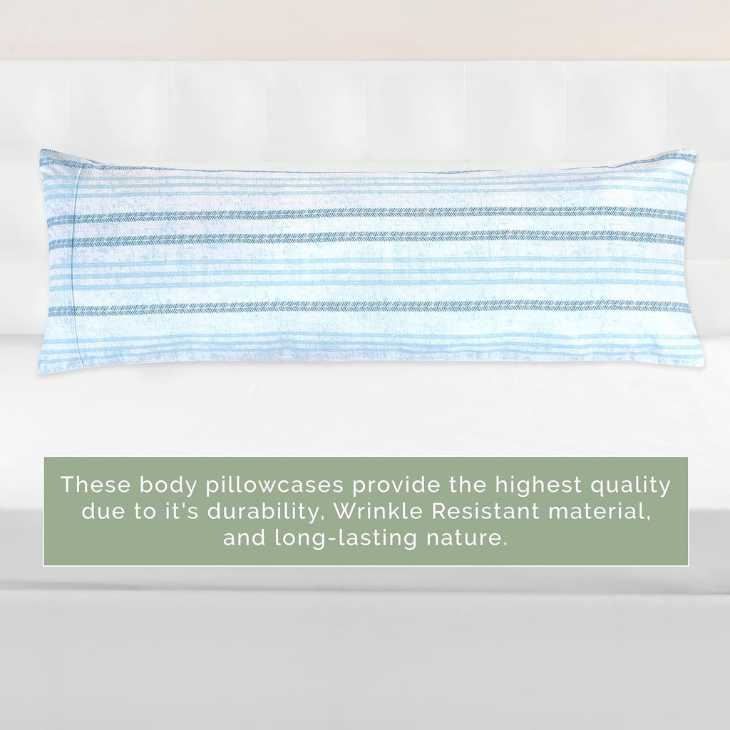Elegantcomfort Elegant Comfort Ultra Soft 1-Piece Set Striped Print Pillowcases - 1500 Hotel Quality Microfiber, Soft and Smooth Hidden Zip…