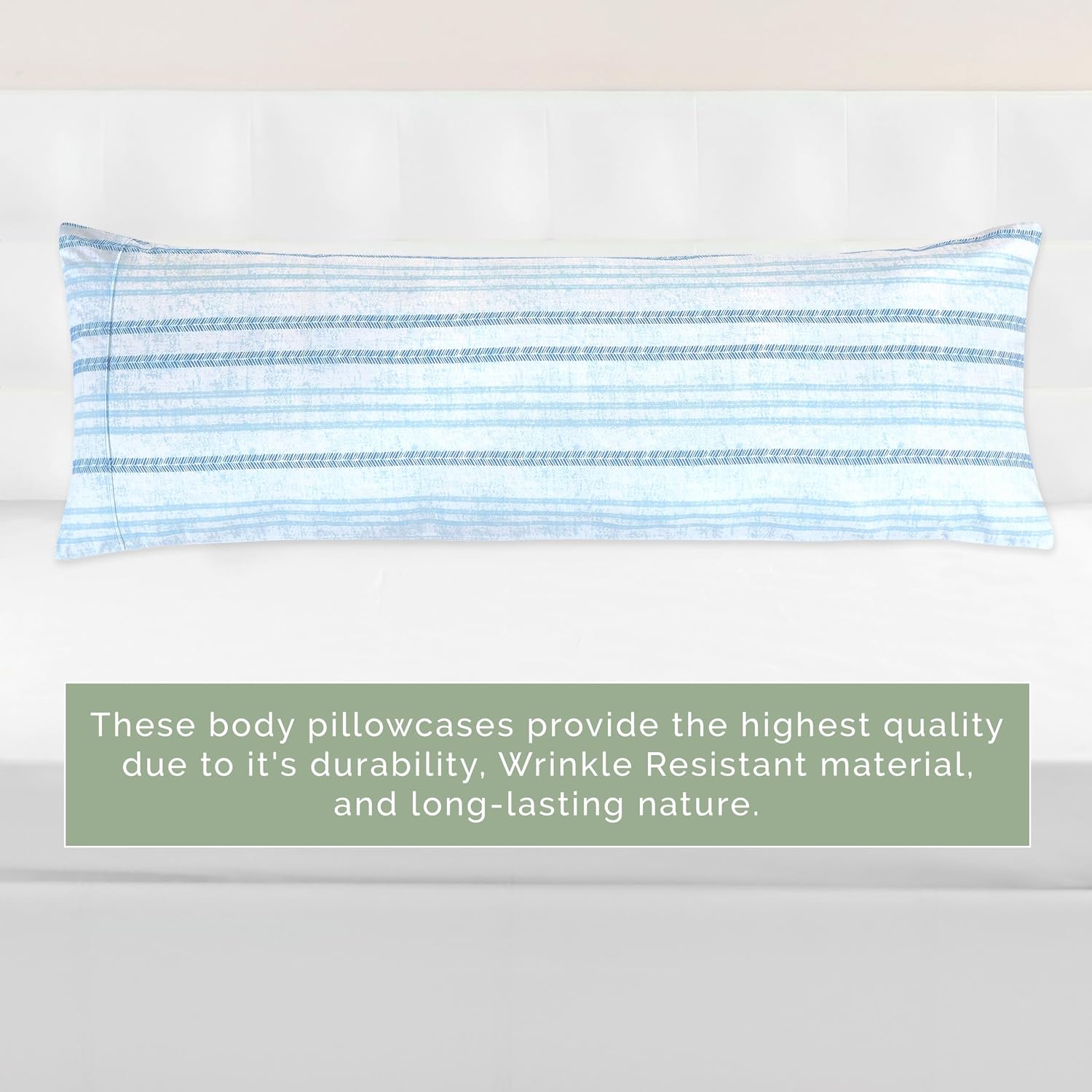 Elegantcomfort Elegant Comfort Ultra Soft 1-Piece Set Striped Print Pillowcases - 1500 Hotel Quality Microfiber, Soft and Smooth Hidden Zip…
