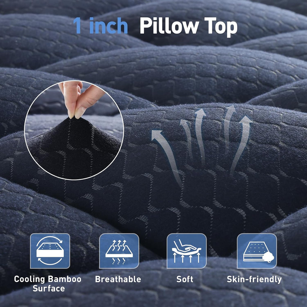 Dual Layer 3 Inch Memory Foam Mattress Topper Full Size, 2 Inch Gel Memory Foam Plus 1 Inch Cooling Pillow Top Mattress Pad Cover, with…