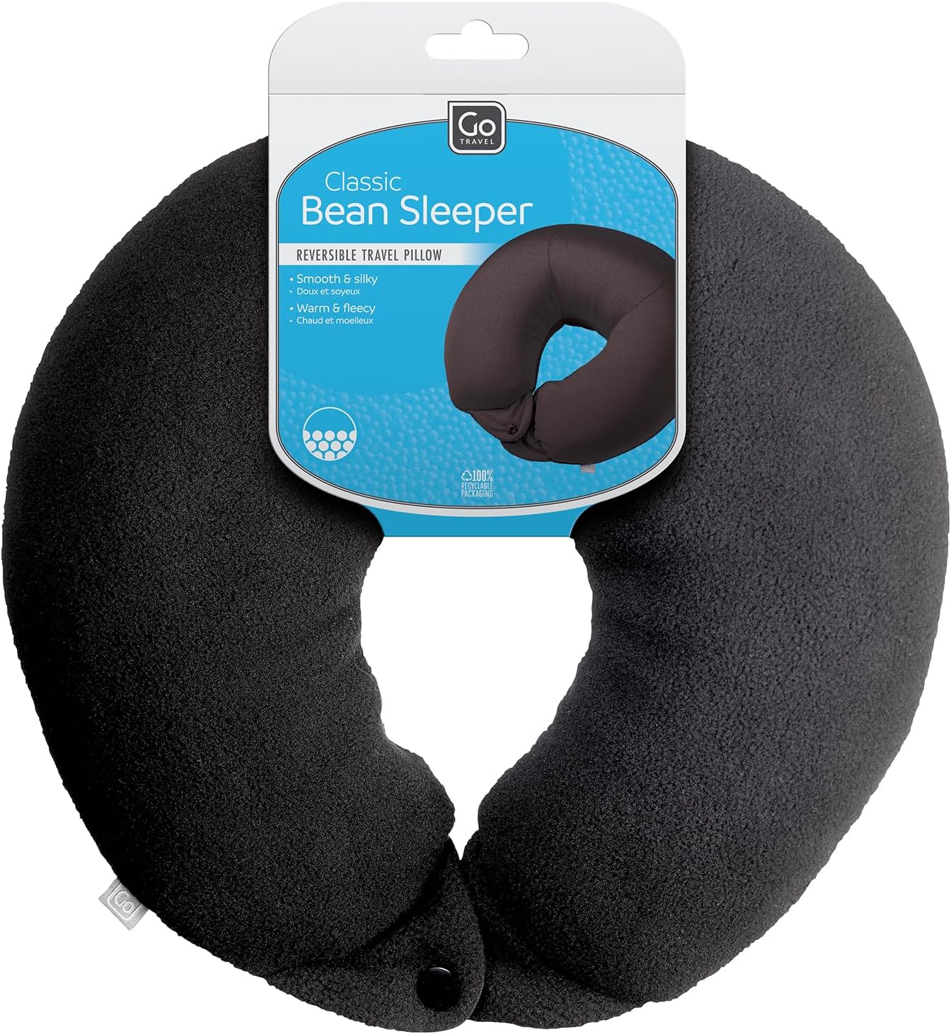 Classic Bean Sleeper, Comfortable Travel Pillow Filled with Micro Polybeans, Neck Pillow for Uninterrupted Sleep, Ideal for Airplane…
