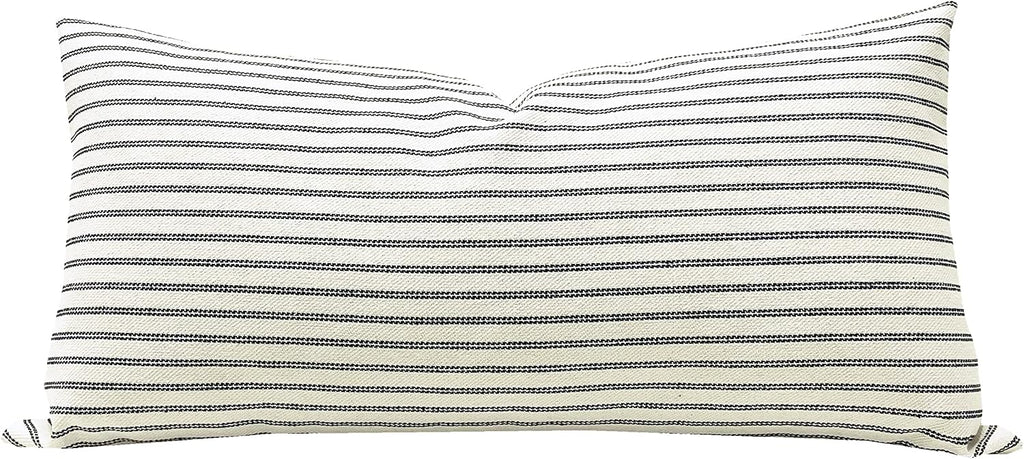 Slow Cow Rectangular Throw Pillow Cover Decorative Textured Lumbar Accent Cushion Cover for Couch Sofa 12 x 24 Inches Navy