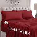 MocassiLuxuryBedding Mocassi Luxury 6-Piece Sheet Set, Ultra Soft 1800 Hotel Quality Microfiber Sheet Set, Fits Mattresses Up to 18 to 24 I…