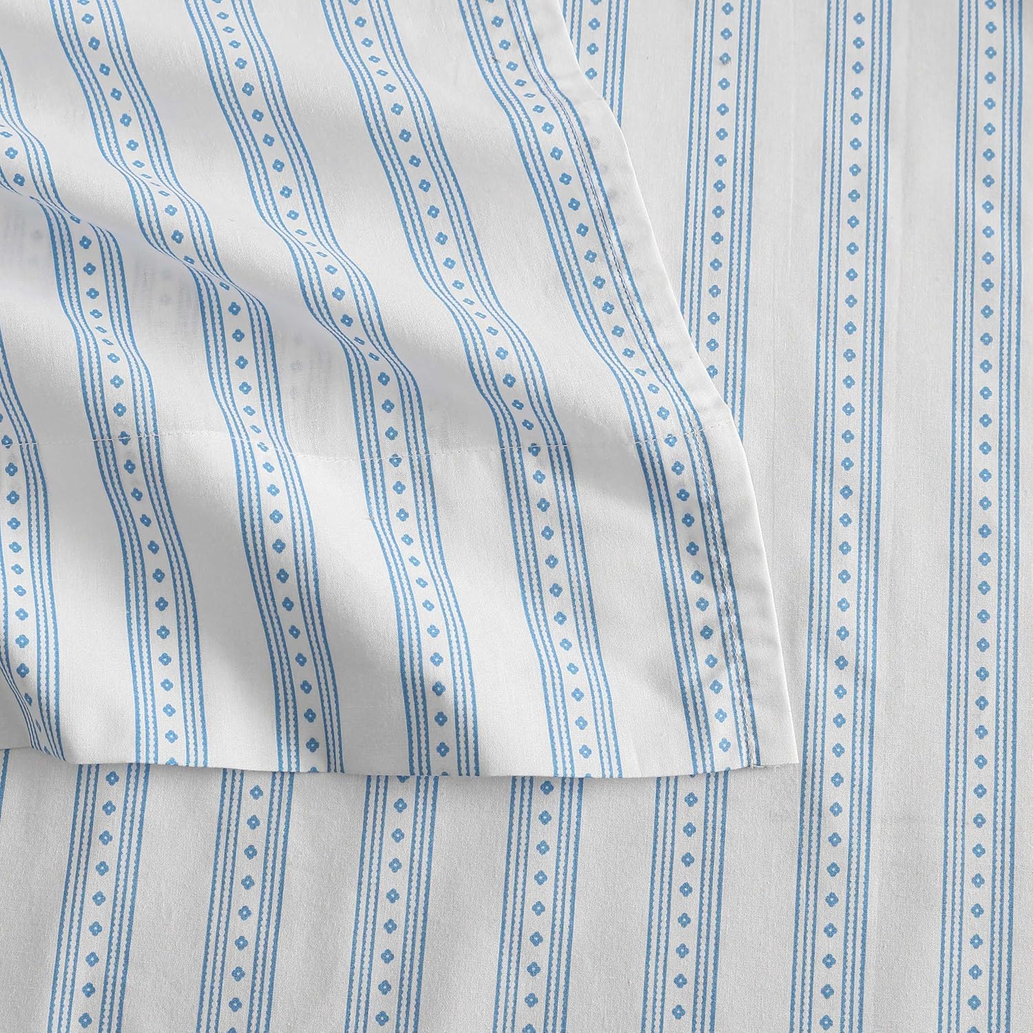 MarthaStewart Martha Stewart - King Size Sheets Set, Crisp & Tailored Cooling Sheets with a Smooth Cotton Percale Lightweight Feel - Bed Sh…