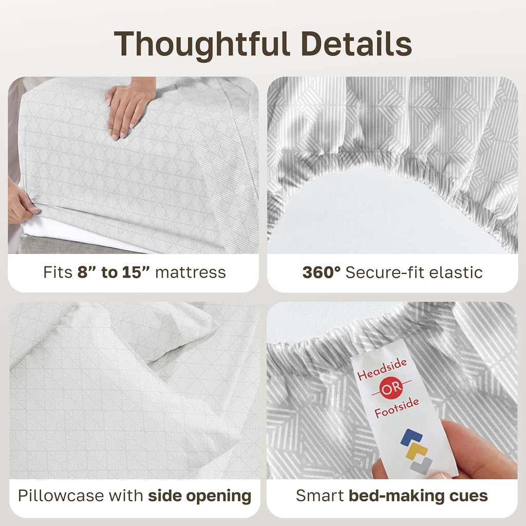 CaliforniaDesignDen California Design Den Soft Twin XL 100% Cotton Sheet Sets, 400 Thread Count Good Housekeeping Award Winner, Smooth Sate…