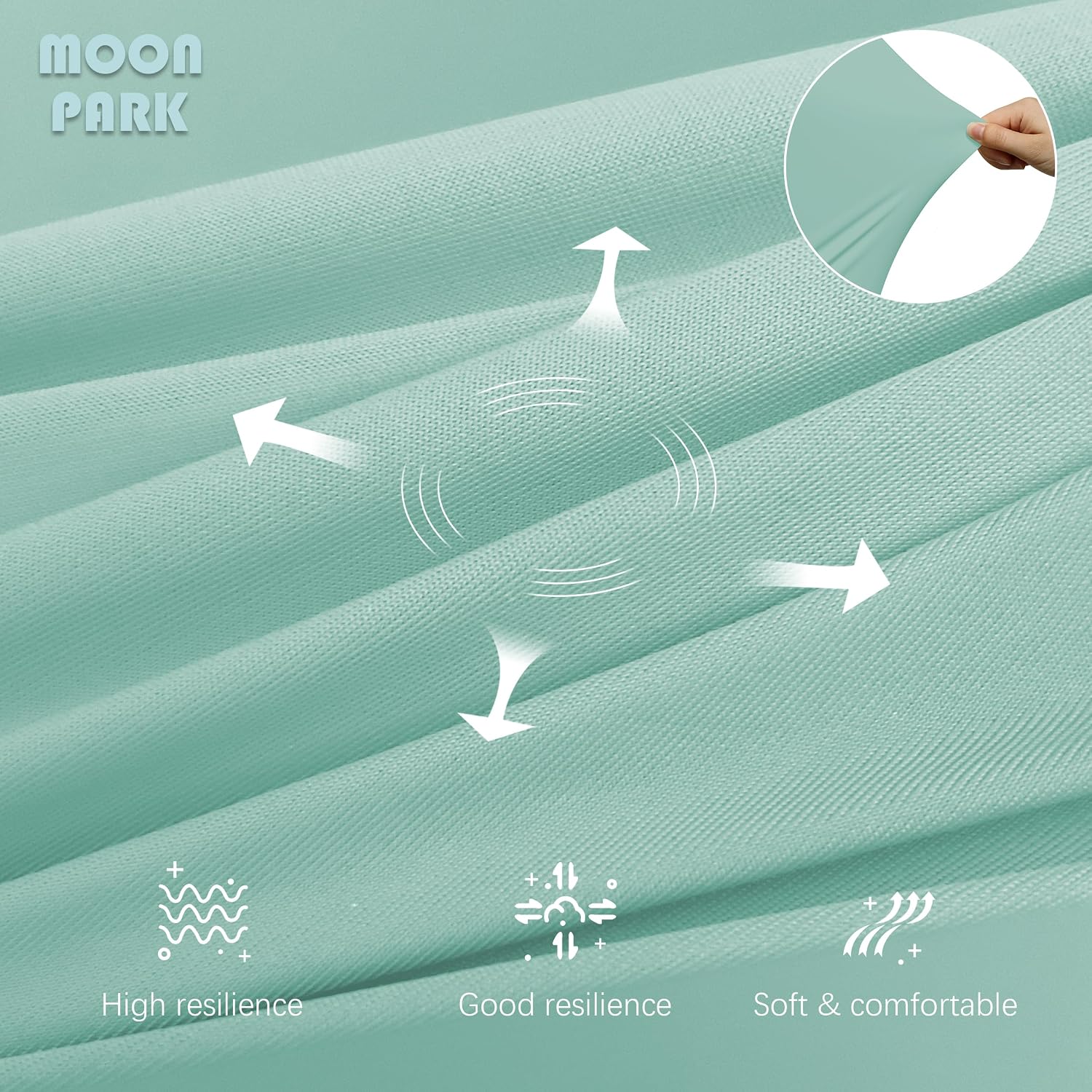 Moonpark MOON PARK Pregnancy Pillows for Sleeping - U Shaped Full Body Maternity Pillow with Removable Cover - Support for Back, Legs, Bell…