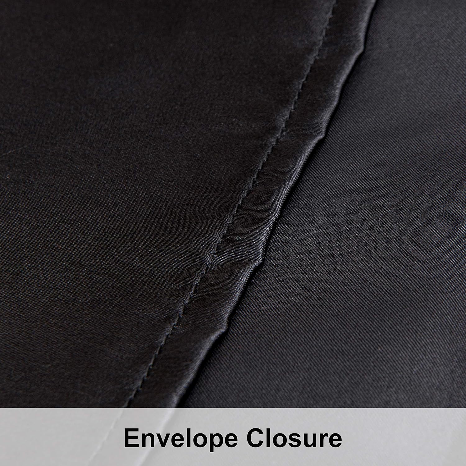 Ntbay 2 Pack Satin King Pillowcases for Hair and Skin, Luxurious and Silky Pillow Cases with Envelope Closure, 20x40 Inches, Black 2 Pack 4…