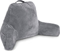 HusbandPillow Husband Pillow Dark Grey, Standard+ Original Reading Pillow in Bed Rest Chair, Shredded Memory Foam Large Lounge Cushion Adul…