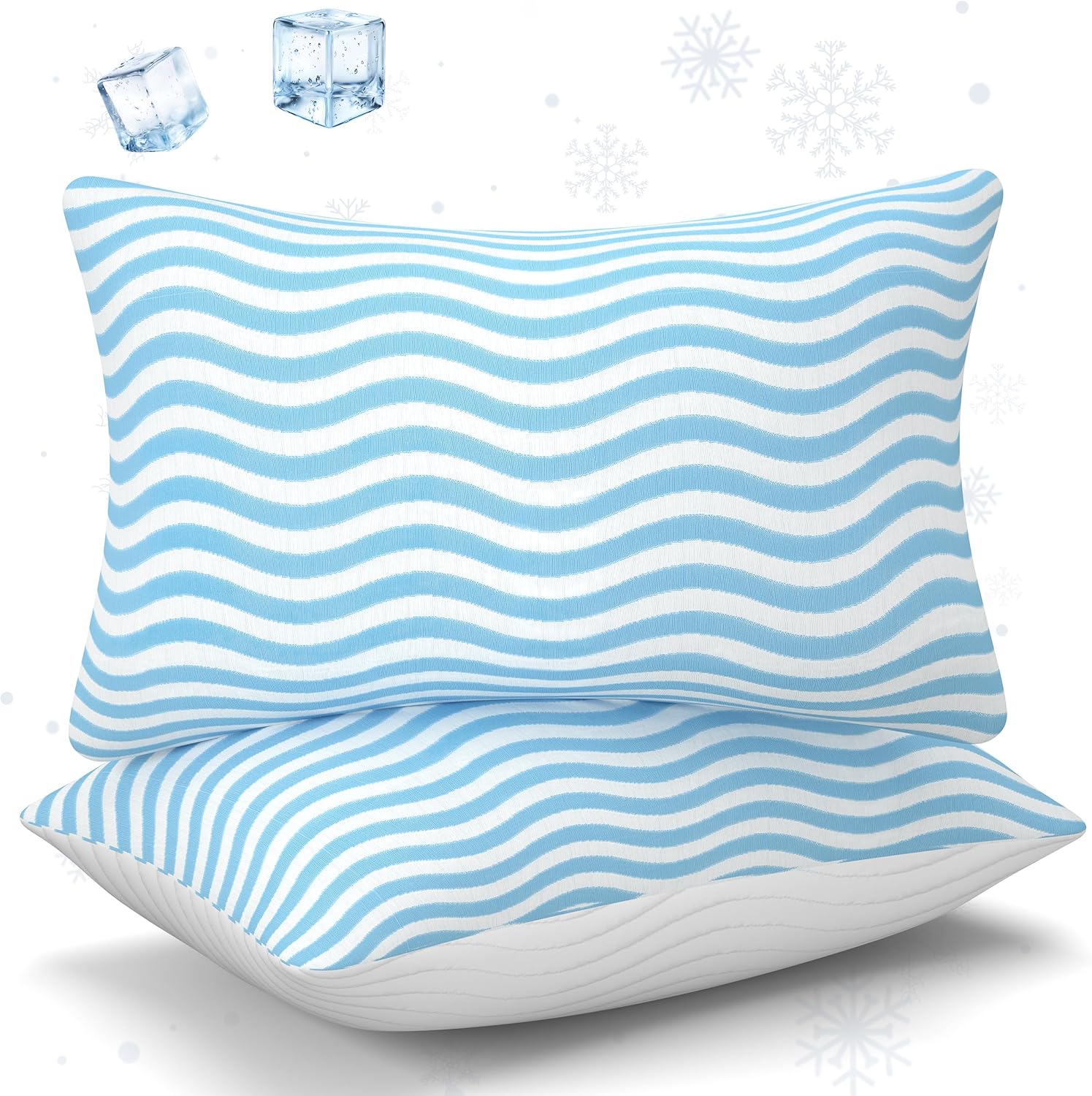 SLEEPDIARY SLEEPDIARY King Size Pillows Set of 2 – Adjustable Shredded Memory Foam Cooling Pillows, Custom Loft for Side, Back, and…