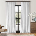 Twodrapes Neutral White Linen Pinch Pleated Blackout Curtains 108 Inches Long for Bedroom Pleated 100% Black Out Drapes with Liner Off Whit…