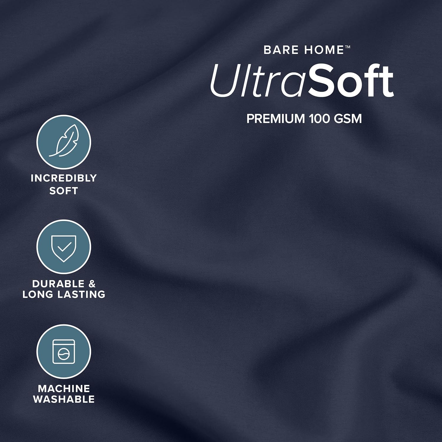 BareHome Bare Home 1800 Ultra-Soft Microfiber Pillowcase Set - Double Brushed - Hypoallergenic - Wrinkle Resistant (Standard Pillowcase Set…