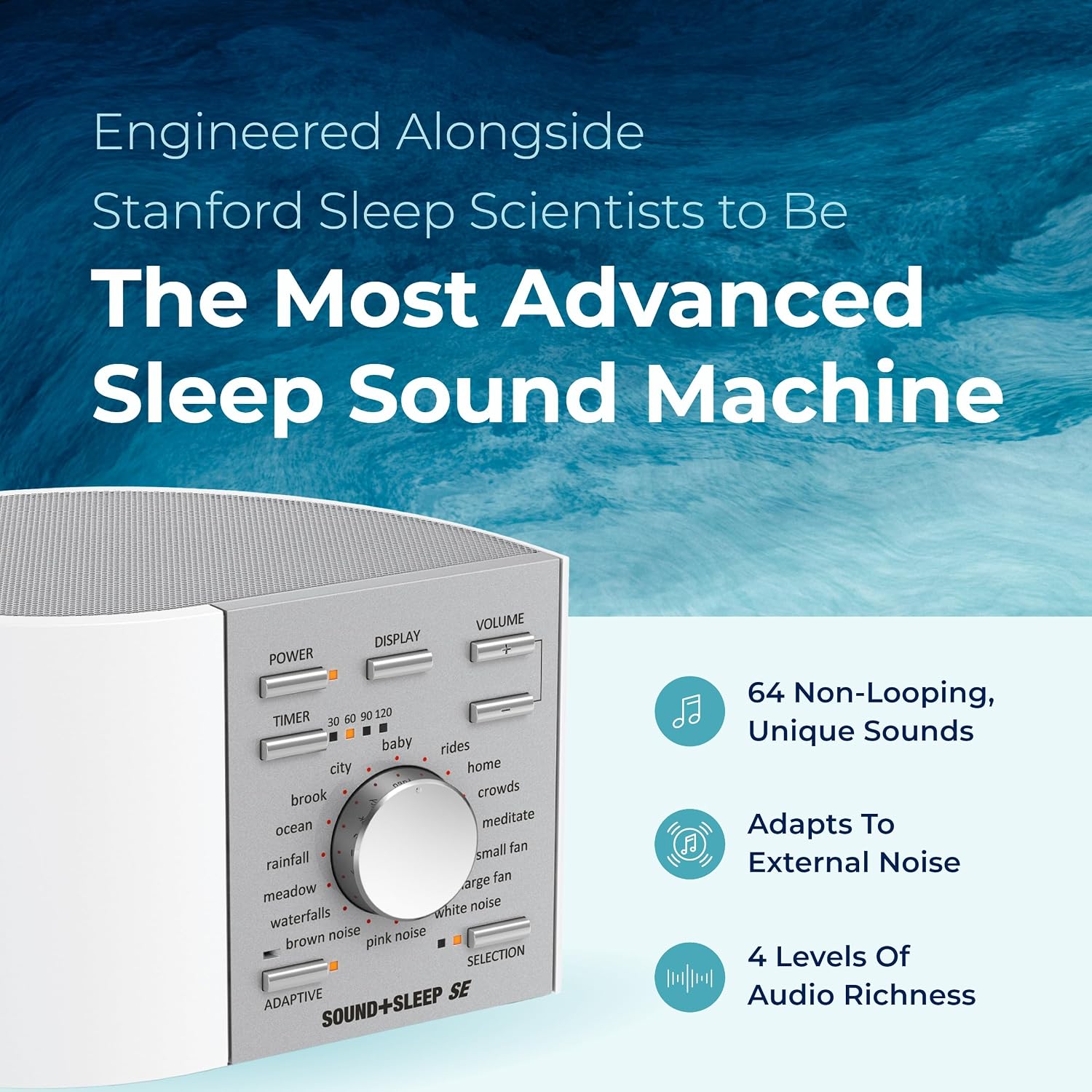 AdaptiveSoundTechnologies Adaptive Sound Technologies Sound + Sleep SE - White Noise Machine for Focus Support - Convenient Sleep Timer - B…