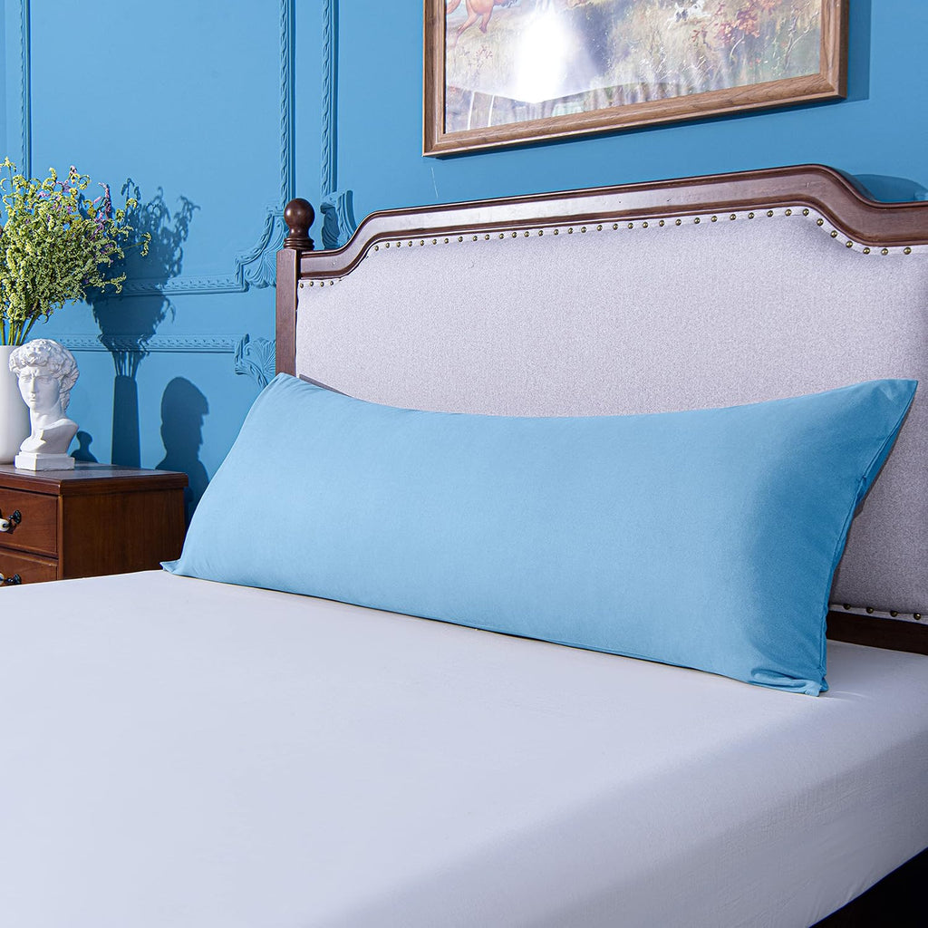 Ntbay Body Pillowcase - Brushed Microfiber 20x54 Pillowcase - Soft, Wrinkle-Free, Fade-Resistant, Stain-Resistant, Sky Blue Body Pillow Cov…