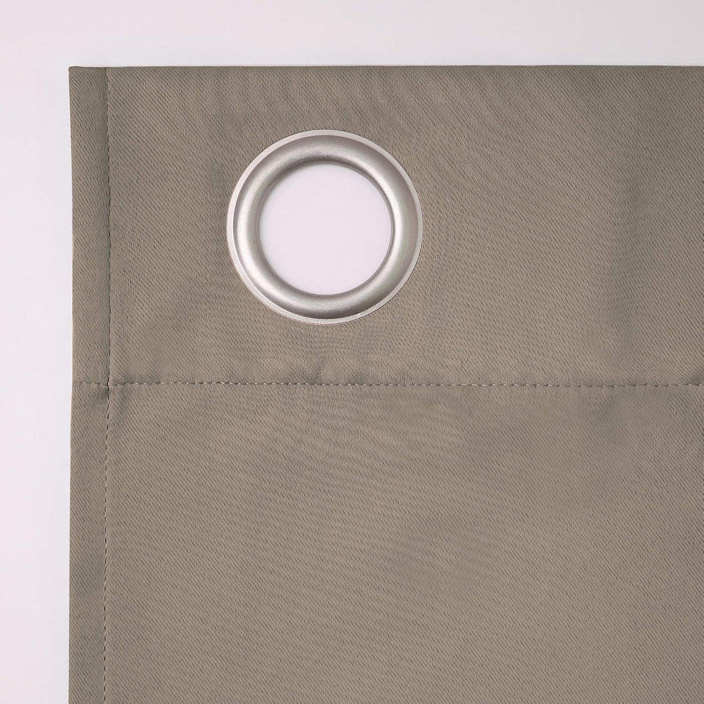 Sun Zero Nordic Theater Grade Extreme 100% Blackout Grommet Curtain Single Panel, 52" x 54", Taupe