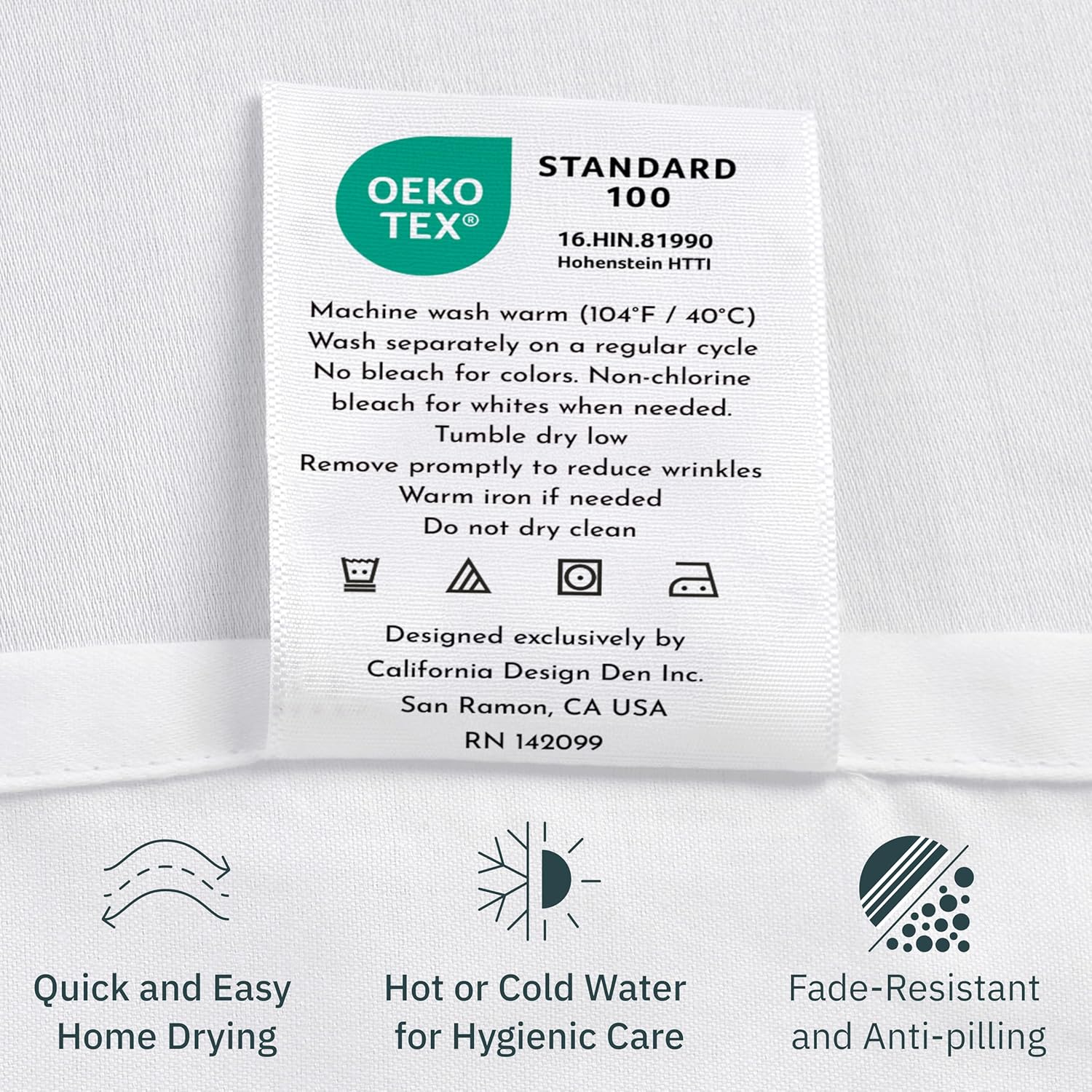 CALIFORNIA DESIGN DEN Soft & Silky 500 Thread Count 100% Cotton is Cool & Smooth, 2 Standard Size Pillow Cases Fits Standard & Queen…