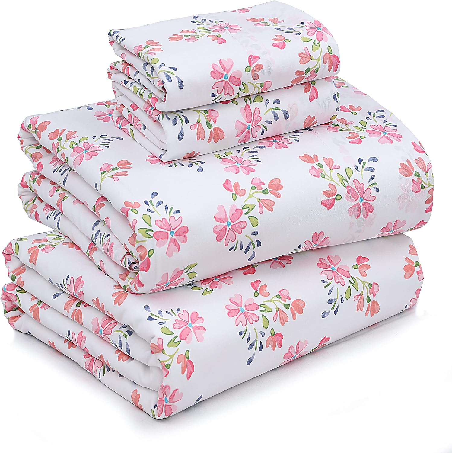 Ruvanti 100% Cotton Percale Sheets Queen Size – Crisp Cooling Bed Sheets for Hot Sleepers, Deep Pocket 16”, Soft Breathable & Durable Hotel…
