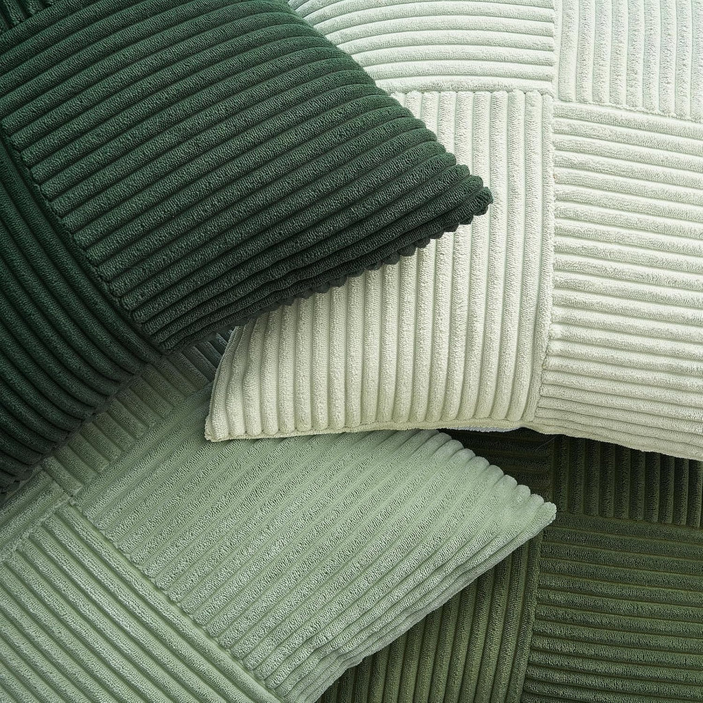 Topfinel SageGreen Throw Pillow Covers, Boho Farmhouse 20x20 Inch Cushion Covers Set of 4, Soft Corduroy Home Decor for Couch Bed Sofa Living…