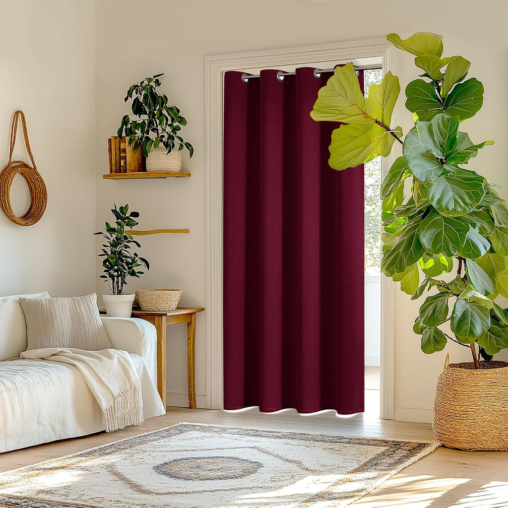 ChrisDowa Blackout Door Curtains for Doorway Privacy, Grommet Closet Curtains for Bedroom Closet Door, Thermal Insulated Doorway Cover Room…