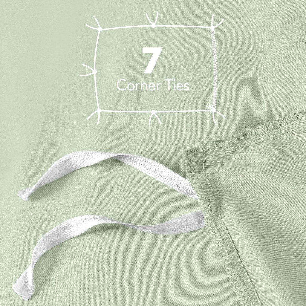 Utopia Bedding Duvet Cover Queen Size - 3 Piece with Zipper Closure - 1 Comforter Cover 90X90 Inches & 2 Pillow Shams 20X26 Inches (Sage)…